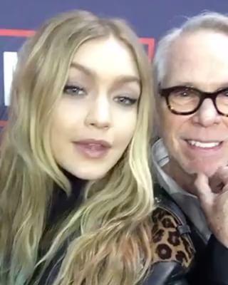 A message from @gigihadid and @tommyhilfiger ❤❤❤ Link in bio to watch Gigi, Bella, and Anwar Hadid open the #TommyxGigi #TommyNow #LFW show. ?: @farankrentcil
