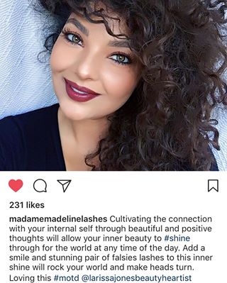 Thanks for the L O V E guys. Cant wait for my next order of lashes? @madame_madeline_lashes @madamemadelinelashes #lashes #lashlove #lashproducts #alltypes #getontop #theplacetogo #falselashes #fullset #individuallashes #everythingisawesome #madamemadelinelashes #alloccasions #feelinggood #greatstarttotheday #cultivating #beauty #innerbeauty #selflove #confidence #truebeauty #smile #bepositive #shine #loveyou #makeupartist #makeupartistworldwide #girlboss #creativepreneur #thebeautyheartist