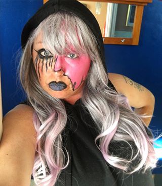 #instahallowen #instamakeup #instagood #instalike #perspective #halloween #halloweenmakeup #mua #makeup #makeuplover #makeupjunkie #makeupartist #makeuptalk #spfx #spfxmakeup #greyhair #pink #30daysofmakeup #melting #justplayin #peoplescreatives #ilovemakeup #ilovephotography #halloween