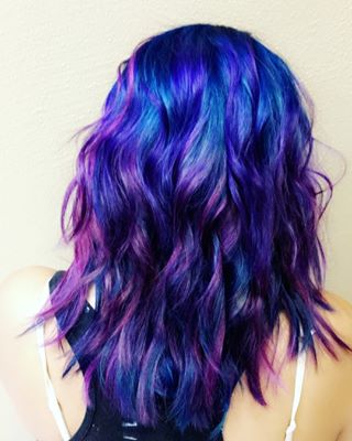 "Life isn't perfect but your hair can be" galaxy color melt! Happy first day of fall everybody!  Come see me at smart looks salon! #pulpriot #hairstylist #smartlooks #smartlookssalon #loveyourhair #moregoodhairdays