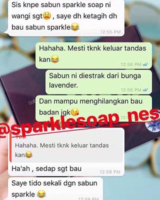 FEEDBACK SPARKLE SOAP ‼️Cus daa ketagih dgn bau sparkle soap ??acane tuu ??hihi ..siap bwk tido bagai haa ..merepek korang kn ..haha ..tp bau dia mmg zety bagi jaminan 100% laa mmg korang akn jatuh cinta ..xcaya ??tanya cus yg daa pakai sbun ni ..hihi ..Kulit gelap kini tiada lagi ?Rugi kalau x cuba ?..#sabunhilangdaki #sabunpemutih #terlajakputih #putihgebu #putihmulus #kulitputih #buangdaki #maduasli #collagen #kurus #putih #tatiskincare #glowglowing #aurawhite #dherbs #quputeh #ubatputih #ubatkurus #boosterwhitening #beautyinjection #paidreview #giftreview #instafamous #motifviral#produkkecantikkan #pemborongkosmetik #pemborongkosmetikmurah #kosmetikoriginal