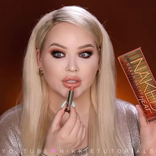Playing with the NEW @urbandecaycosmetics Naked HEAT Collection in my new video ? NOW up on my channel ➡️ link in bio! I'm wearing:___Foundation: @armanibeauty Luminous SilkBrows: @benefitcosmetics Precisely, My Brow + KaBrow!Glow: @bhcosmetics Spotlight Highlight PaletteEyes: @urbandecaycosmetics Naked Heat Eyeshadow PaletteLashes: @illamasqua x @michellevisage "Visage" LashesLips: #urbandecaycosmetics "Fuel" Lipstick + @jouercosmetics "St. Tropez" Lip Topper ↠ use code: NIKKIE to save money at checkout!___#nikkietutorials